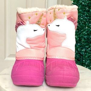 Cat & Jack Girls Unicorn Snow Boots